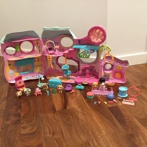 Littlest Pet Shop Waggin Tails Fitness Center COMPLETE and Totally Talented Pets